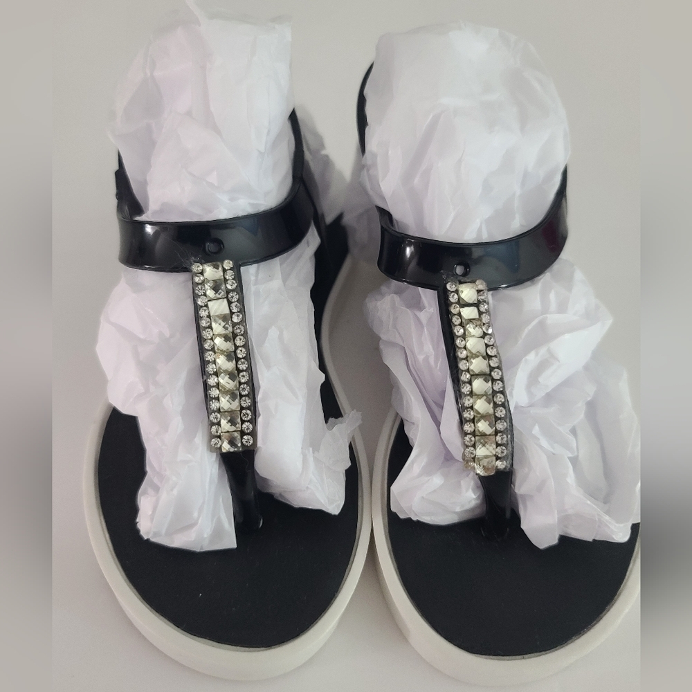 Bebe Rhinestone Toddler Girl Sandals Size 9/10